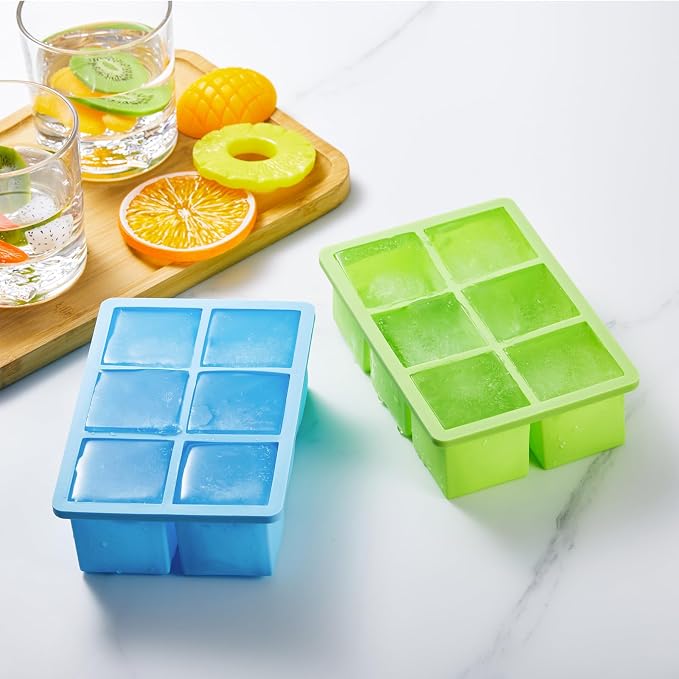 Nax Caki Ice Cube Trays 3 Pack, Large Size Silicone Ice Cube Molds - Image 6