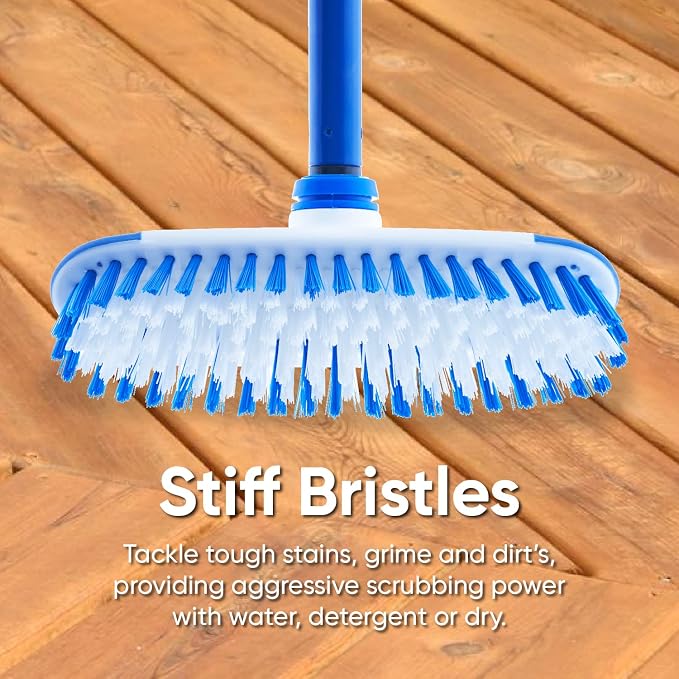 Superio Deck Scrub Brush Head Heavy Duty Stiff Bristles Replacement, Brush - Image 3
