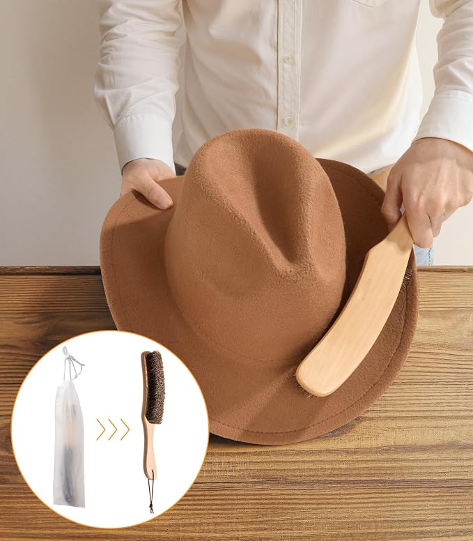 Cowboy Hat Brush, 100% Horsehair Brush - Image 2