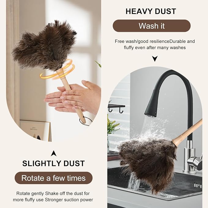 Ostrich Duster Fluffy Natural Feather Dusters - Image 4
