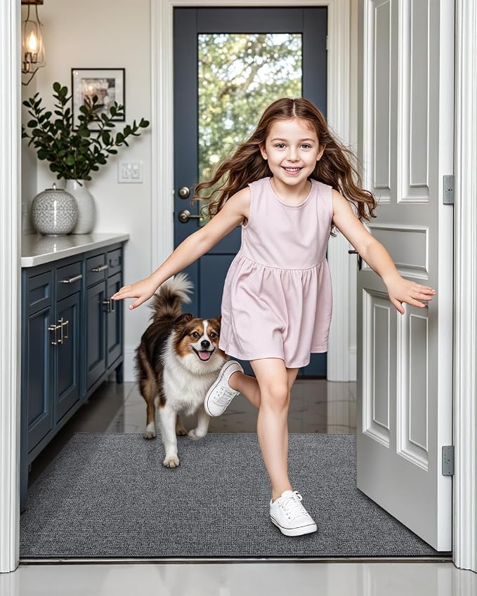 LUMI Indoor Door Mat 24"x36", Ultra Thin Low Profile Non-Slip Doormat - Image 5