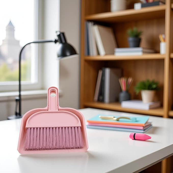 Plastic Mini Broom and Dustpan, Mini Cleaning Brush - Image 5