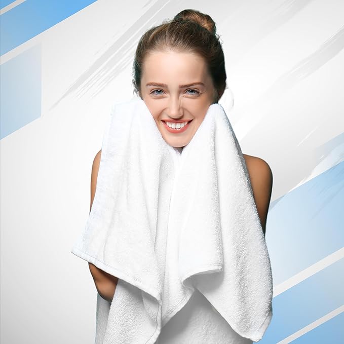 Infinitee Xclusives Luxury 100% Ring-Spun Cotton Bath Towels Set of 4 – Soft - Image 6