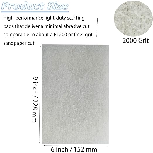 10 Pack 6" x 9" Superfine General Purpose Scuff Pads - Image 2