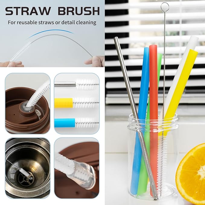 Living and Giving 3Pcs Set of Bottle Brush Flexible Cleaning Brushes Kitchen - Image 4