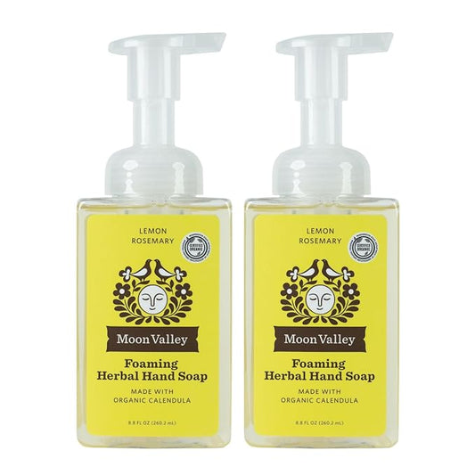 Moon Valley Herbal Foaming Hand Soap, Lemon Rosemary Two Pack, Recyclable Bottle by MoonValleyOrganics
