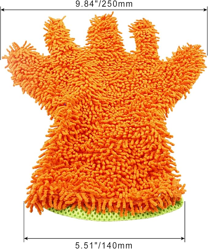 BokWin 2-Pack Car Wash Mitt Scratch Free, 5-Finger Microfiber Wash Mitts - Image 5