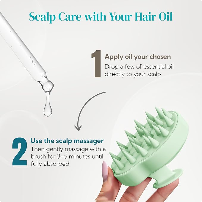 HEETA Scalp Massager Shampoo Brush 2 Pack, Soft Silicone Bristles to Remove - Image 6