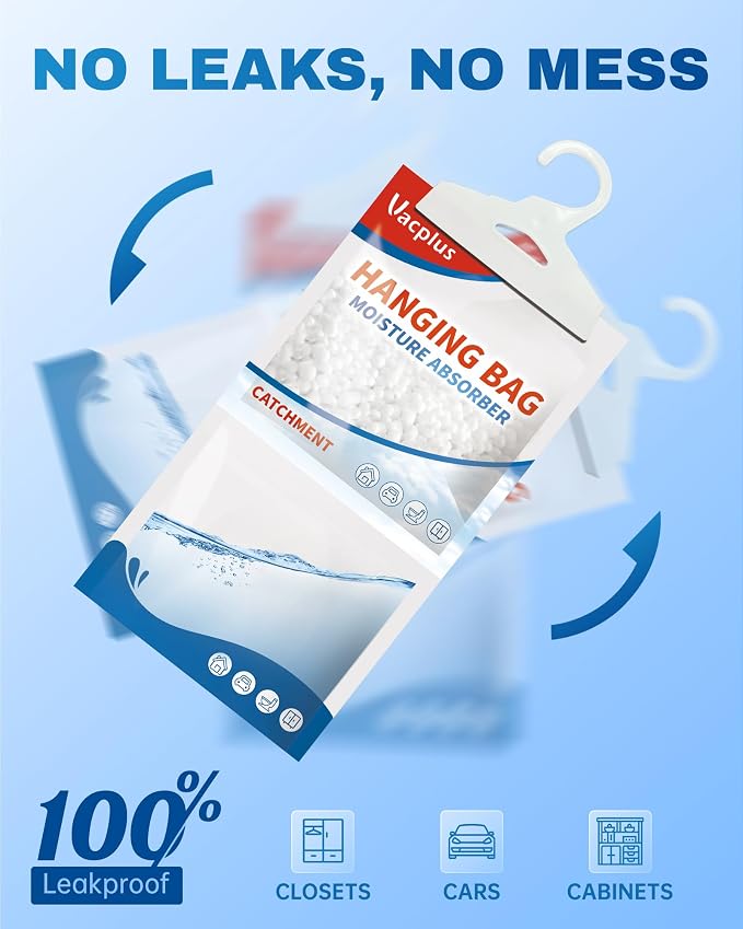 Vacplus Moisture Absorbers Packets, Fragrance Free 20 Pack, Humidity Packs - Image 6