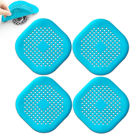 4 Pcs Shower Drain Hair Catcher Bathtub Stopper Home Drain Protectors Drain by Philbinden