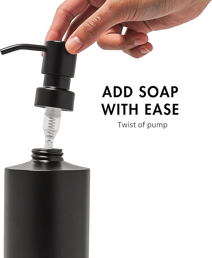 Black Soap Dispenser Stainless Steel - Image 2
