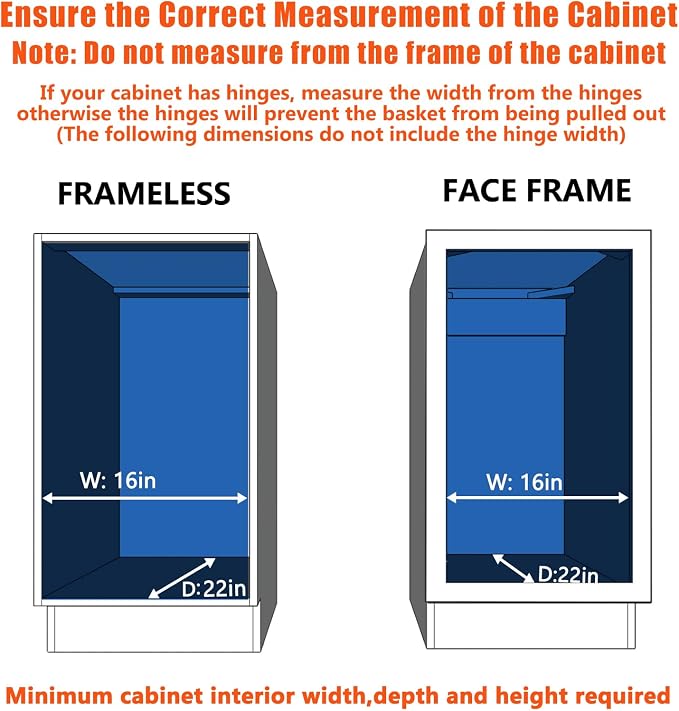 Pull Out Cabinet Organizer 15½" W x 21½" D, Heavy Duty Cabinet Pull Out Shelves - Image 4