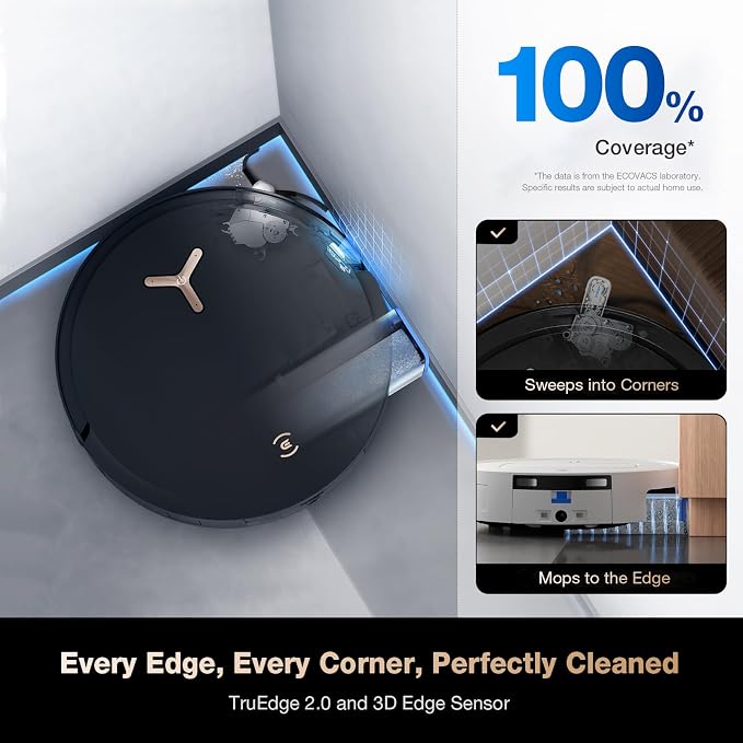 ECOVACS DEEBOT X8 PRO OMNI Robot Vacuum and Mop, OZMO ROLLER Instant - Image 3
