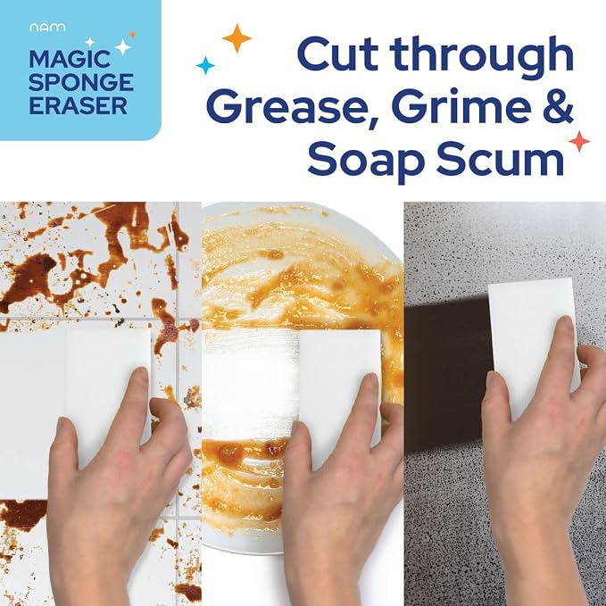 Magic Sponge Cleaning Eraser, 50 Pack Melamine Foam Cleaning Pads, Sink & - Image 5