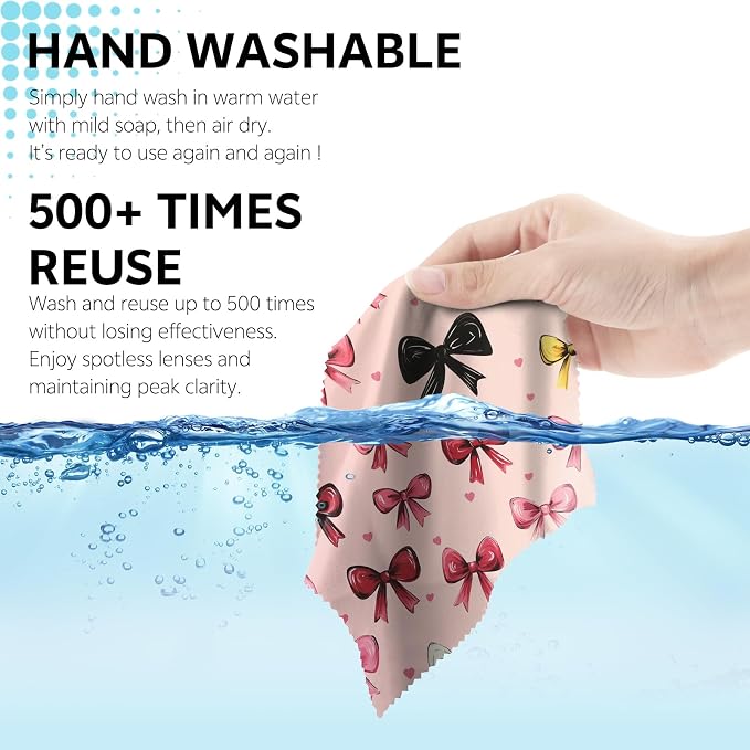 6 PCS Glasses Cleaning Cloth Eyeglass Lens Cleaning Cloth Eyeglasses Wipes - Image 5