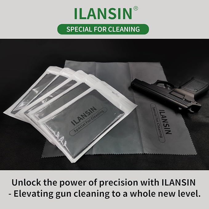 10/6Pack Technology Microfiber Black/Gray Gun Cleaning Cloth-Large Size-Lint - Image 5