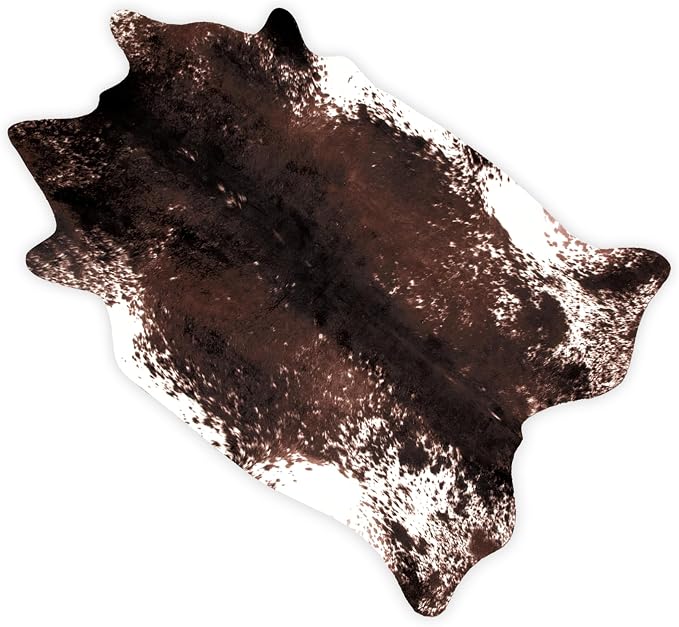 MACEVIA Faux Cowhide Rug Cute Cow Print Rugs Animal Area Carpet Western Decor by Macevia