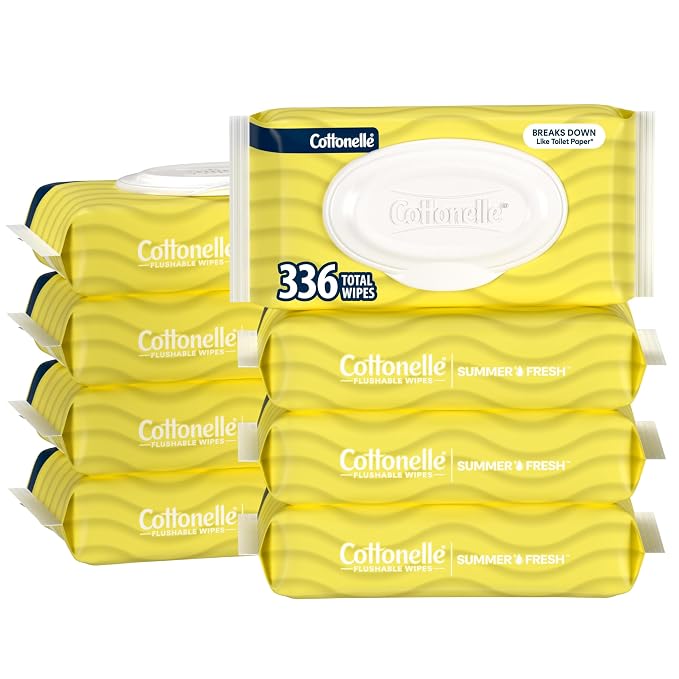 Cottonelle Summer Fresh Scented Flushable Wipes, 8 Flip-Top Packs, 42 Wet Wipes by Cottonelle%C2%AE