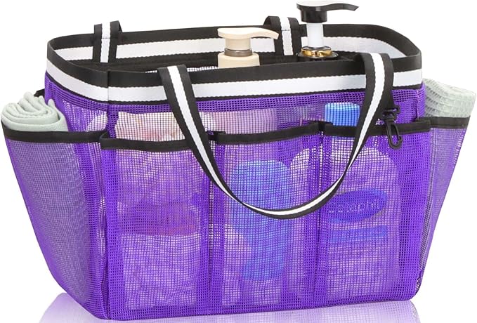 XL Mesh Shower Caddy Portable Shower Bag - Image 2