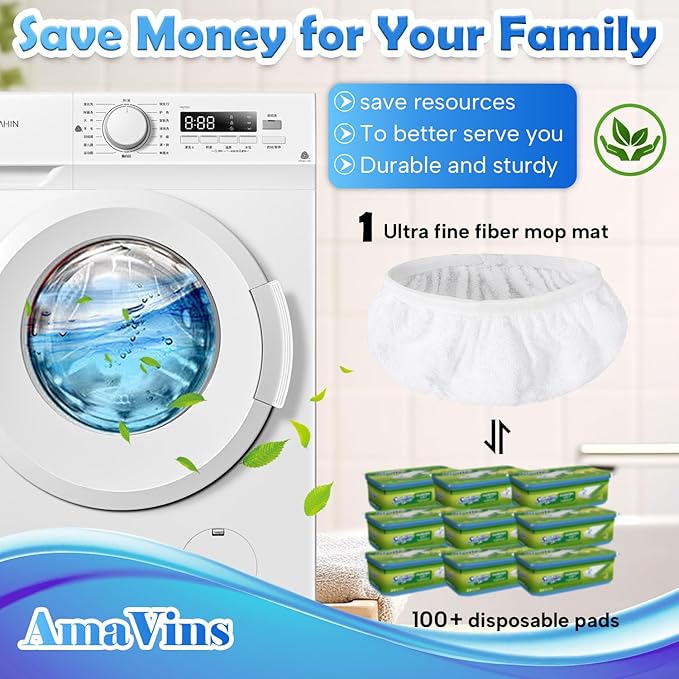 5 Pack Reusable 100% Cotton Mop Pads Compatible - Image 4