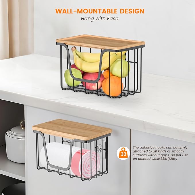 KONE Trash Bag Holder, 2 Pack Garbage Bag Dispenser, Storage Stackable Kitchen - Image 3