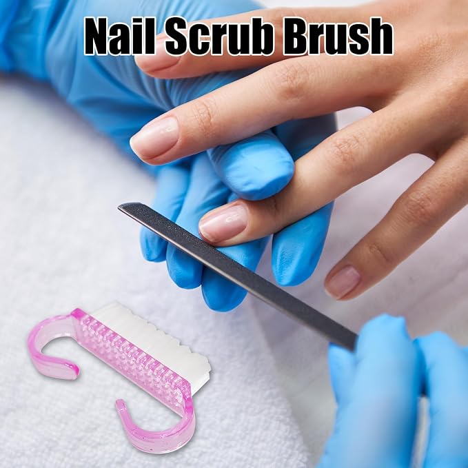 420 Pcs Handle Grip Nail Brush Bulk 5 Colors Nail Scrub Brush Pedicure - Image 3