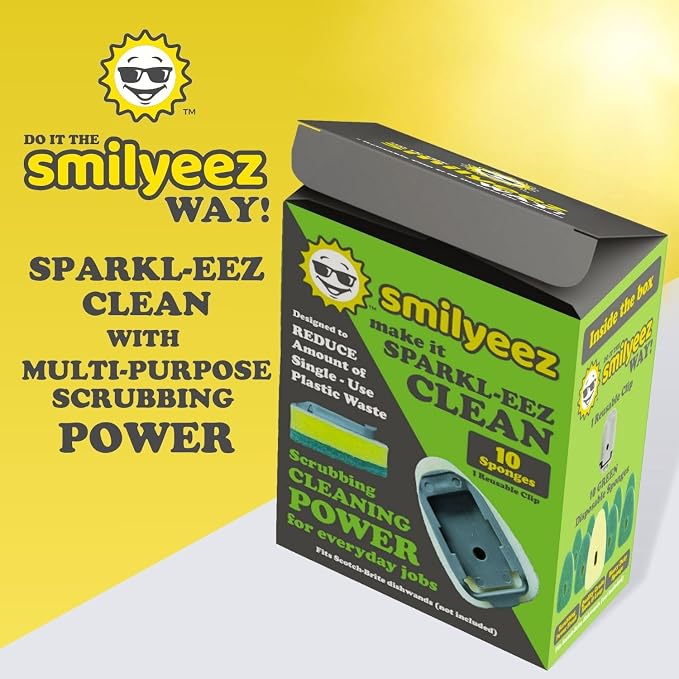 Smilyeez No-Plastic Heavy Duty Green Sponge Refill - Image 8