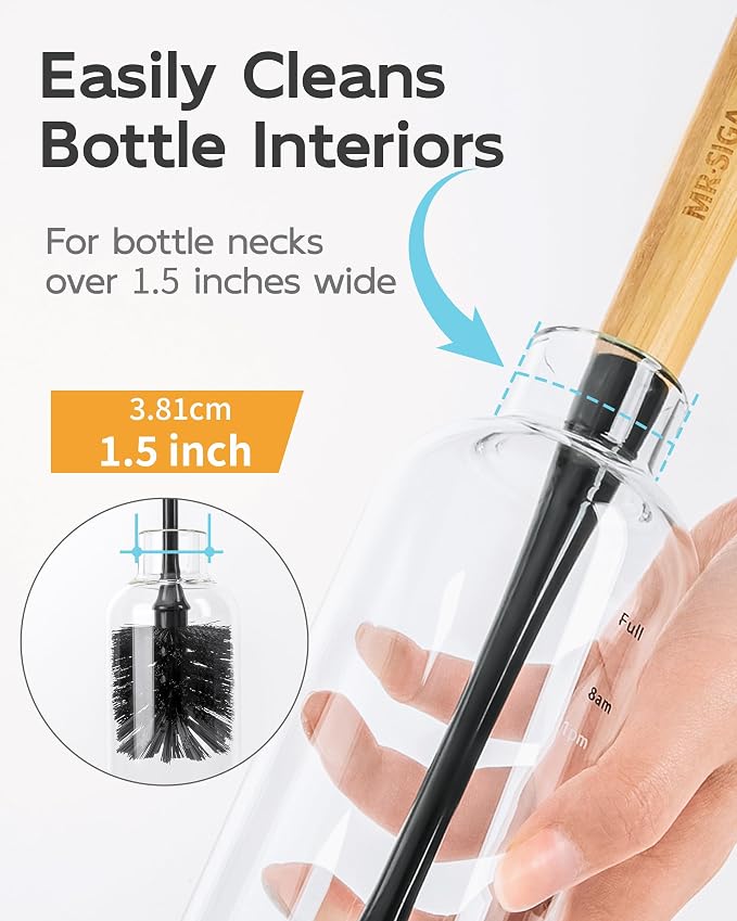 MR.SIGA Water Bottle Brush, Long Handle Bottle Brush - Image 5