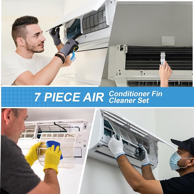 Aufind 7 PCS Different Air Conditioner Fin Cleaner kit, Brush Condenser Ac Coil - Image 3