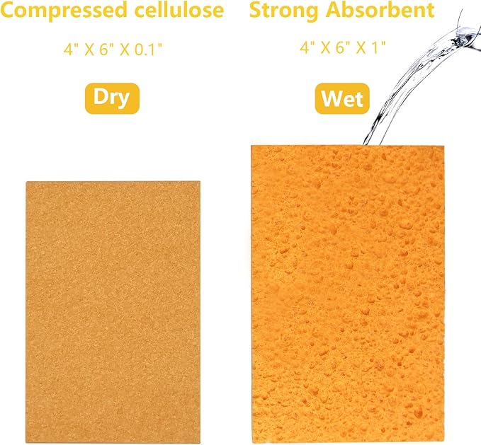 Cellulose Sponges, Large Size 4" x 6" x 1" - Image 6