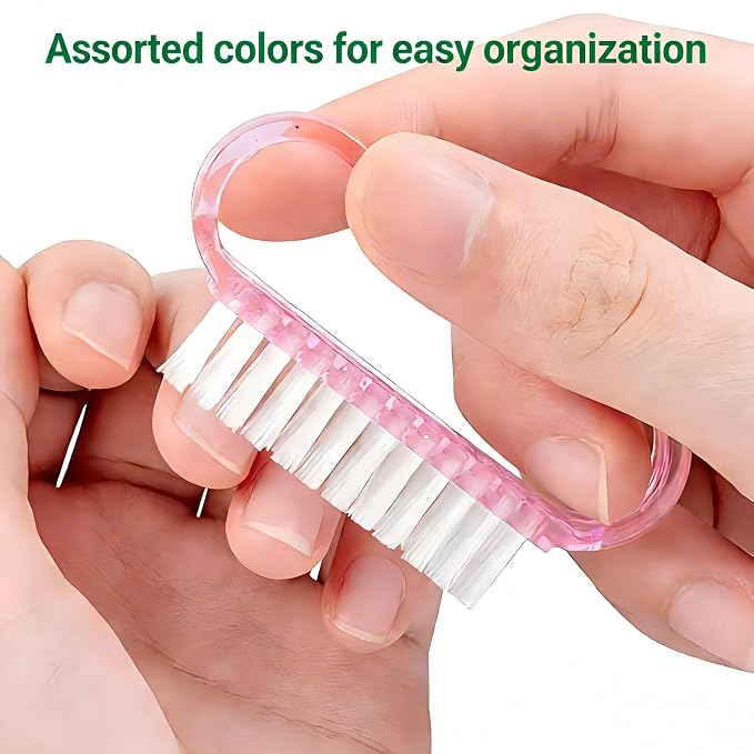 12-Pack Handle Grip Nail Brush, Fingernail Scrub Cleaning Brushes - Image 5