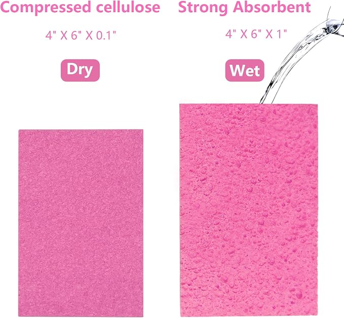 Cellulose Sponges, Large Size 4" x 6" x 1" - Image 5