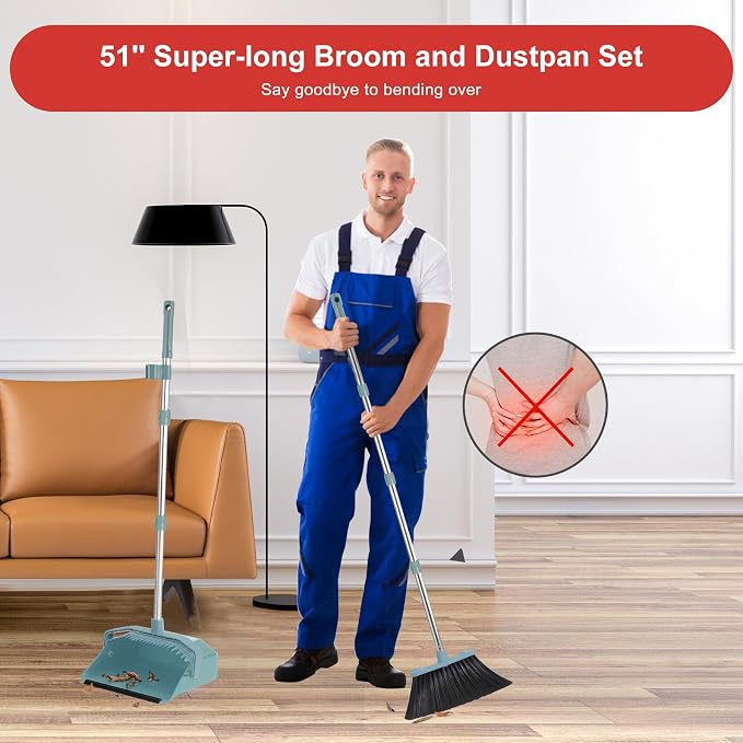 Upgrade Broom and Dustpan Set, Broom - Image 4