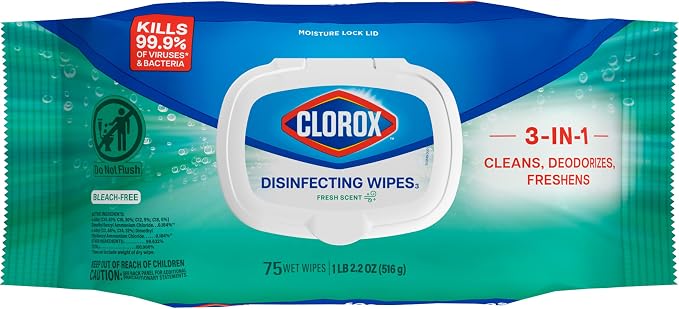 Clorox Disinfecting Wipes Flex Pack, Bleach Free, Fresh Scent by Clorox