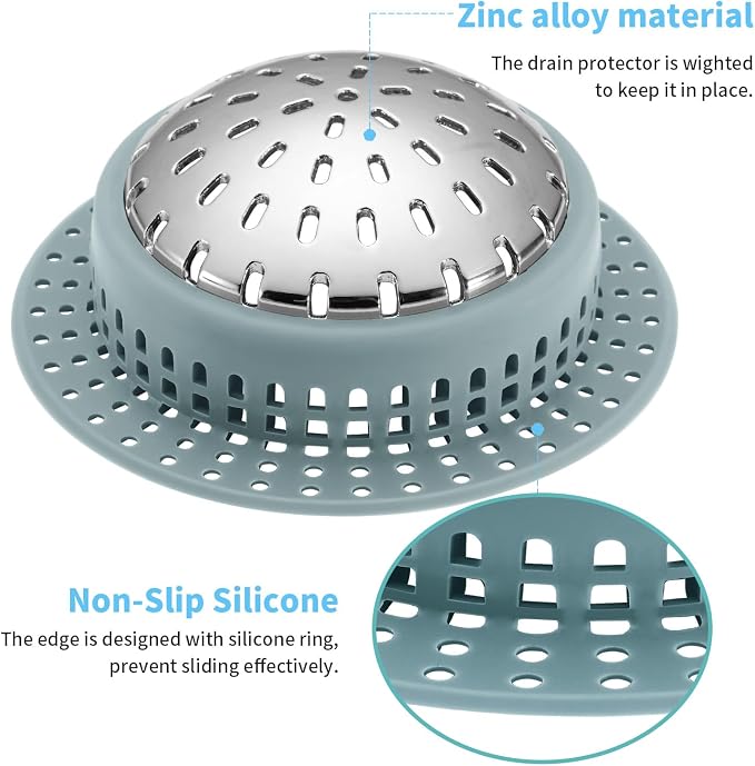 Shower Drain Hair Catcher, Shower Drain Cover, Bathtub Drain Hair Catcher - Image 5