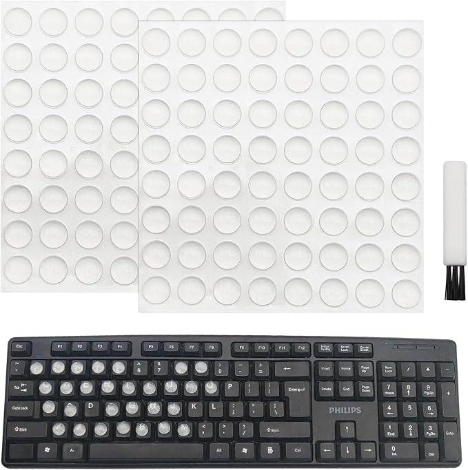 128 Pcs Silicone Nail Art Typing Stickers, by CKANDAY