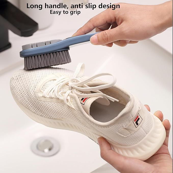 2 Pack Laundry Stain Brush Multi Cleaning Brush Double-Sided Soft Bristle - Image 3