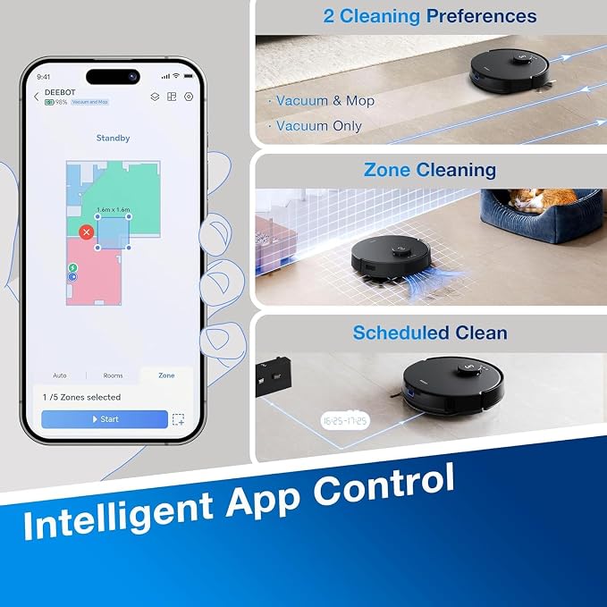 ECOVACS DEEBOT N20 Robot Vacuum Cleaner and Mop, 8000Pa Strong Suction - Image 7