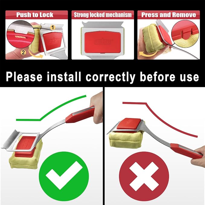 GRILLART Grill Brush Bristle Free, Replaceable BBQ Cleaning Pad, Safe - Image 2