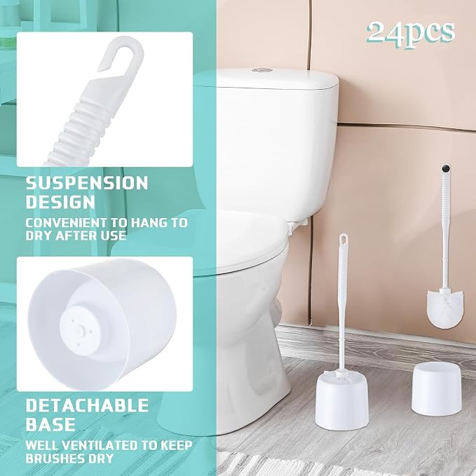 Roshtia 24 Sets Toilet Brush and Holder Set - Image 4