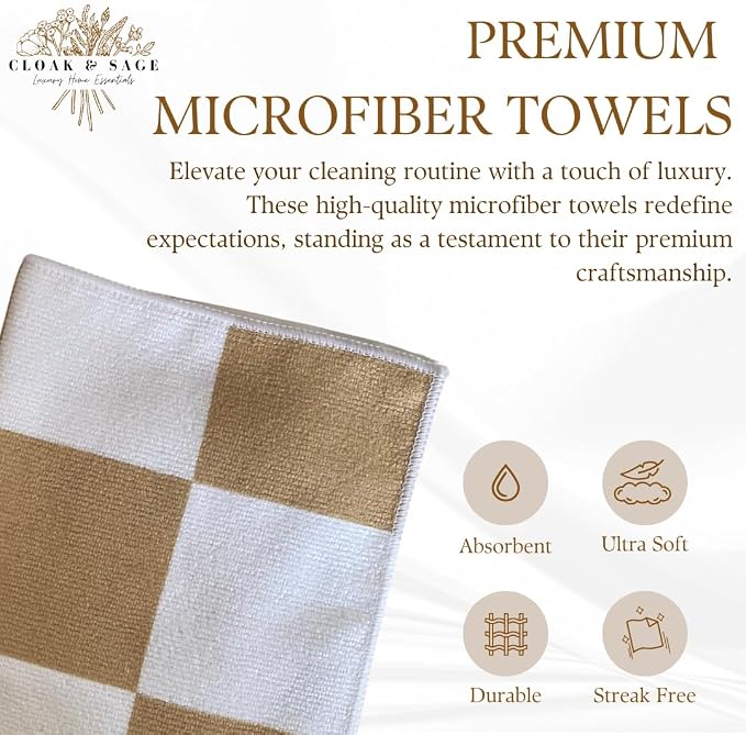Microfiber Cleaning Cloths 13x13 – Lint-Free, Streak-Free Reusable Towels - Image 2