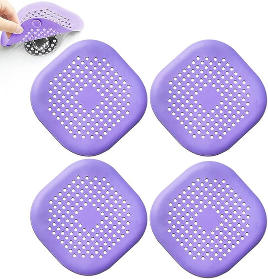 4 Pcs Shower Drain Hair Catcher Bathtub Stopper Home Drain Protectors Drain by Philbinden
