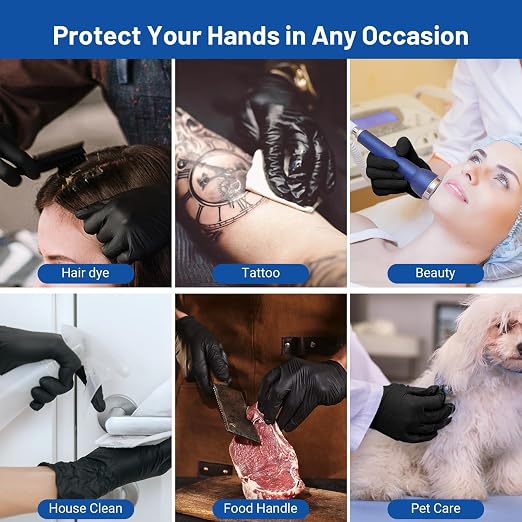 JMU Nitrile Gloves Medium, 3.5 Mil Nitrile Disposable Gloves, Latex Free & - Image 6