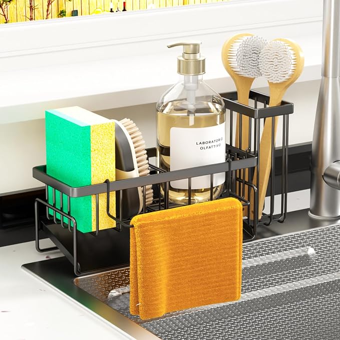 Sponge Holder & Sink Caddy Organizer by FindJoyinaTidyKitchen