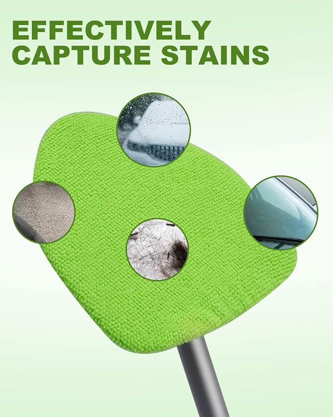 5 Pack Microfiber Pads, Replacement Heads Cover, Windshield Cleaner Tools - Image 2