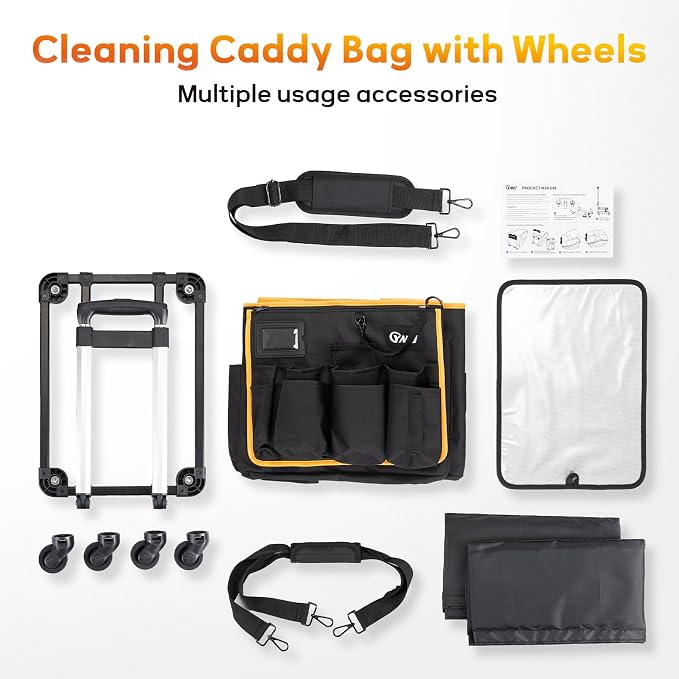 YMU Large Rolling Cleaning Caddy Bag - Image 9