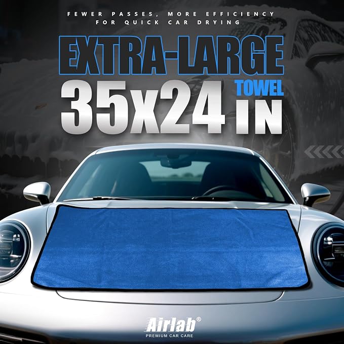 Airlab Microfiber Towels for Cars Wash Drying Thick Plush Cleaning Cloth Auto - Image 2