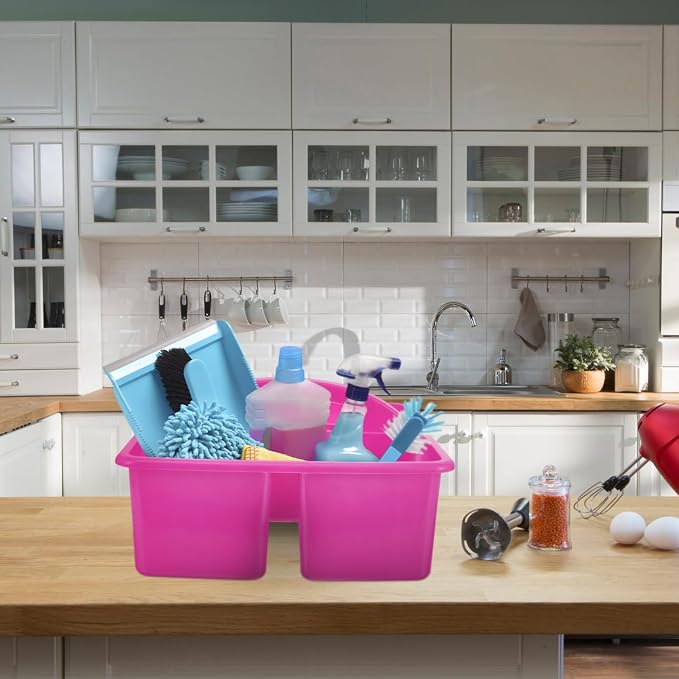 Portable Cleaning Tool Organizer Basket Multi-compartment Design - Image 6