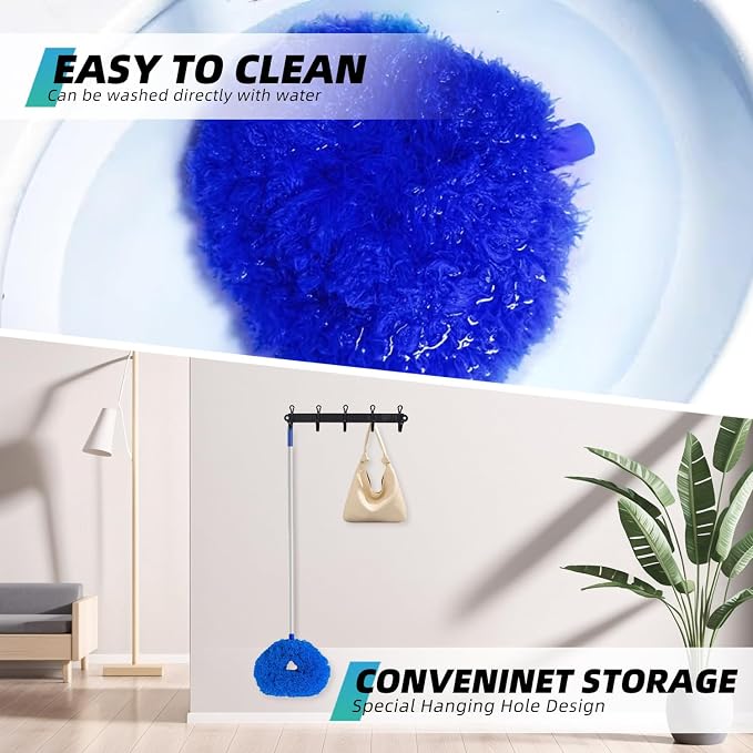 DRQ Ceiling Fan Cleaner Duster, 2 Pack Reusable Microfiber Duster - Image 5
