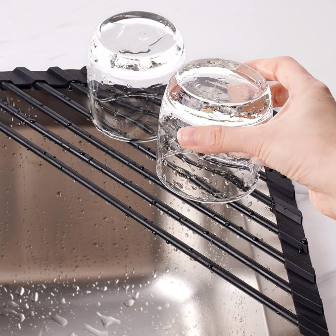 Tomorotec Small Triangle Roll-Up Dish Drying Rack - Image 8